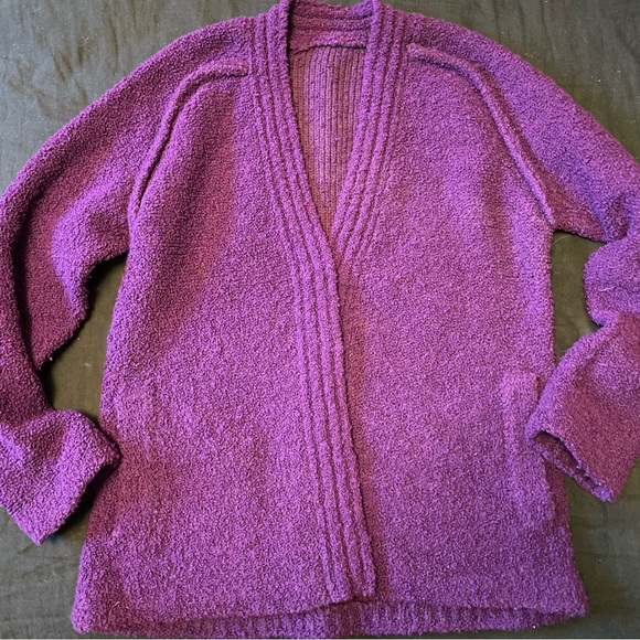 4/$20| Purple Cardigan Shrug with Pockets - Picture 6 of 7